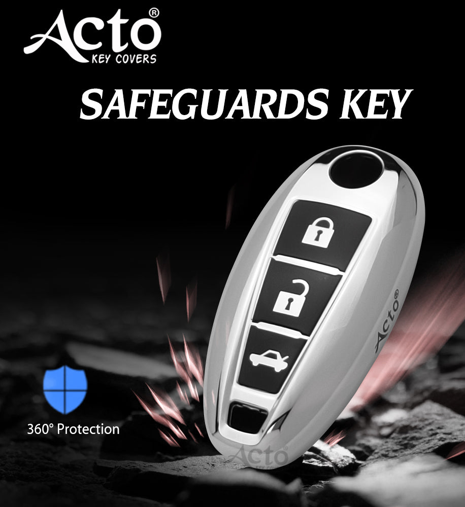 Acto Car Key Cover Chromium Series Compatible with Baleno