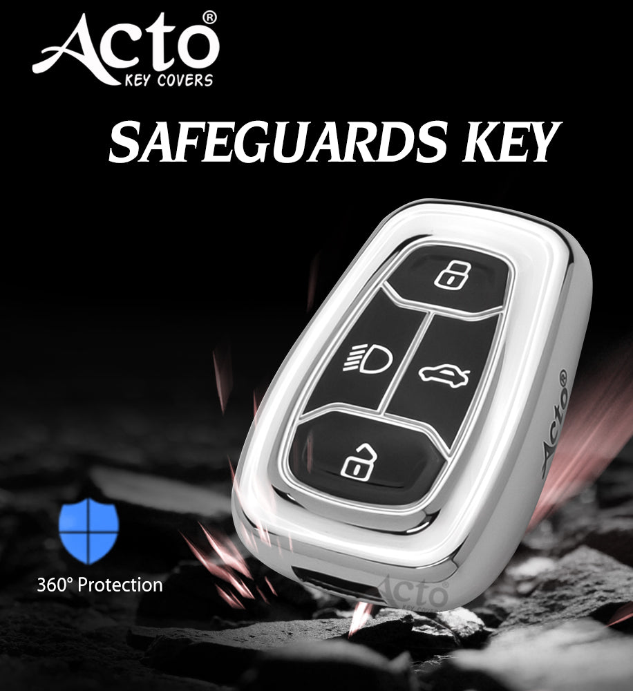 Acto Car Key Cover Chromium Series Compatible with Punch