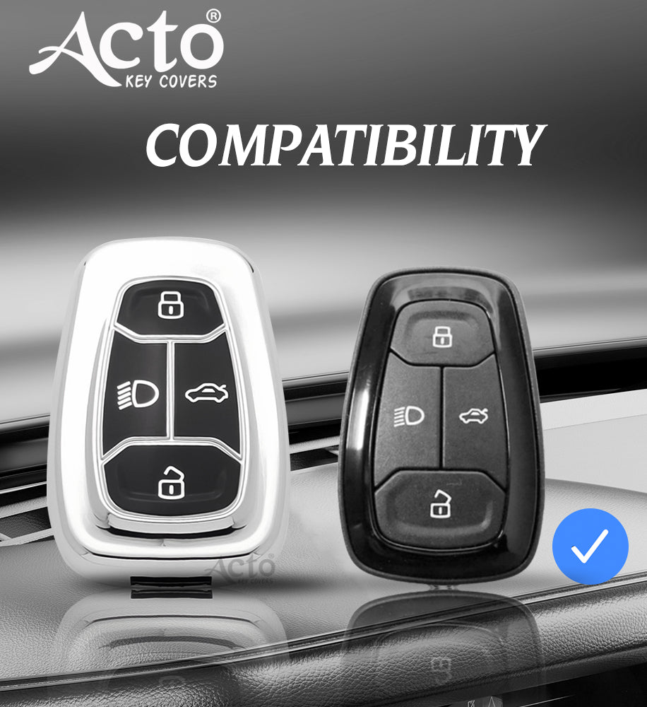 Acto Car Key Cover Chromium Series Compatible with Nexon