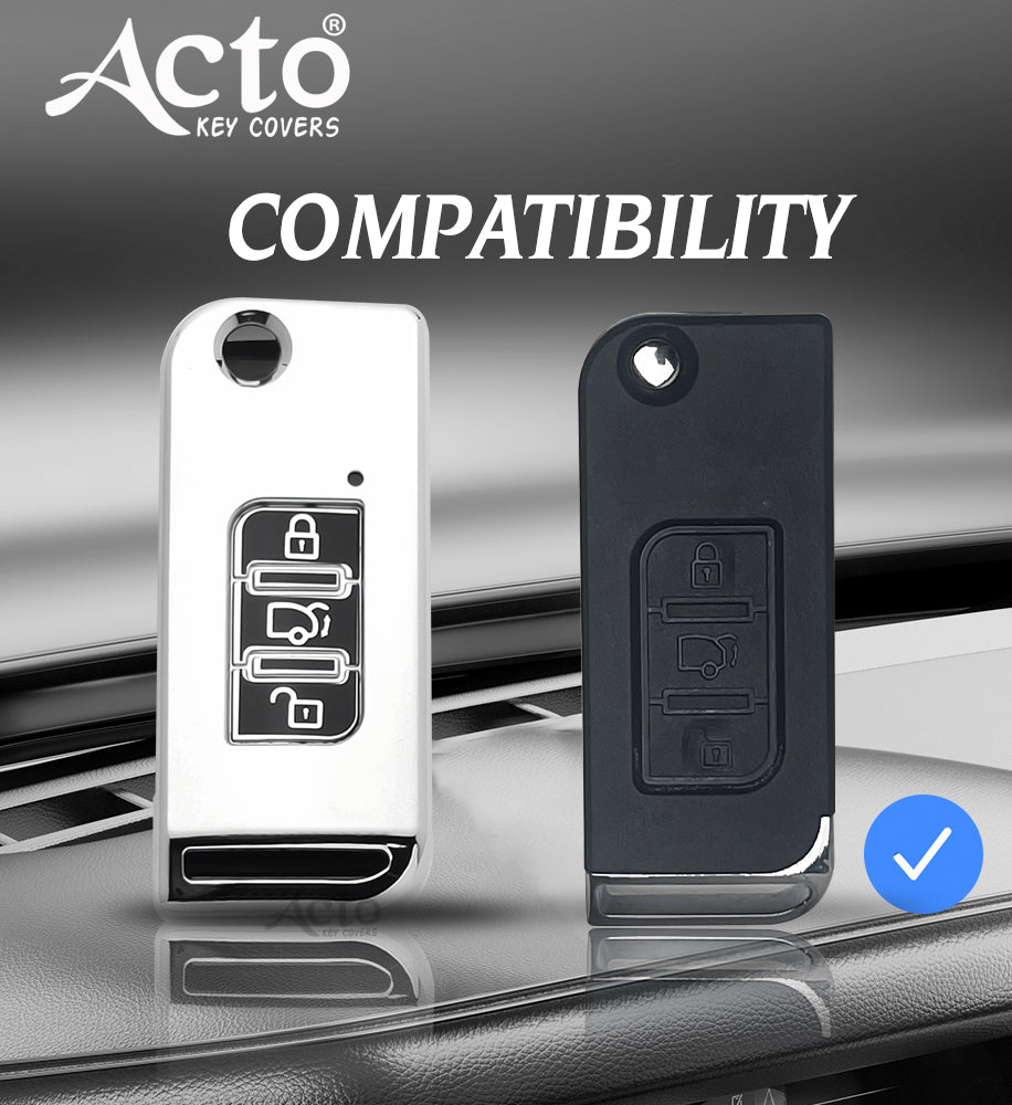 Acto Car Key Cover Chromium Series Compatible with Xylo