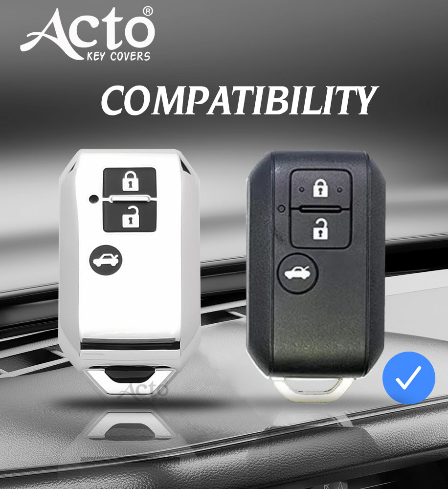 Acto Car Key Cover Chromium Series Compatible with Dzire New