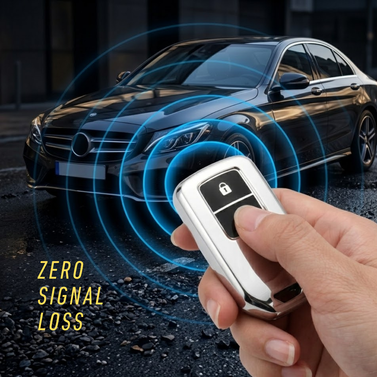 Acto Car Key Cover Chromium Series Compatible with Honda Accord, Civic, WR-V, BR-V, CR-V, City, Jazz 2 Button Smart Key | Premium Chrome Finish Hard Case | 360° Protection | Scratch Resistant | Keychain Included (Pack of 1)