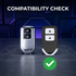 Acto Car Key Cover Chromium Series Compatible with Honda Accord, Civic, WR-V, BR-V, CR-V, City, Jazz 2 Button Smart Key | Premium Chrome Finish Hard Case | 360° Protection | Scratch Resistant | Keychain Included (Pack of 1)