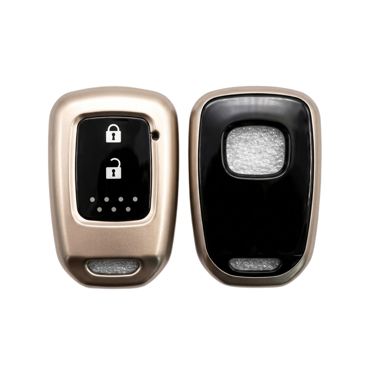 Acto Chromium Gun Series Car Key Cover Compatible with Honda Accord, Amaze, Brio, City, CR-V, Jazz, Mobilio, WR-V 3 Button Smart Key | Premium Chrome Finish Hard Case | 360° Protection | Scratch Resistant | Keychain Included (Pack of 1)