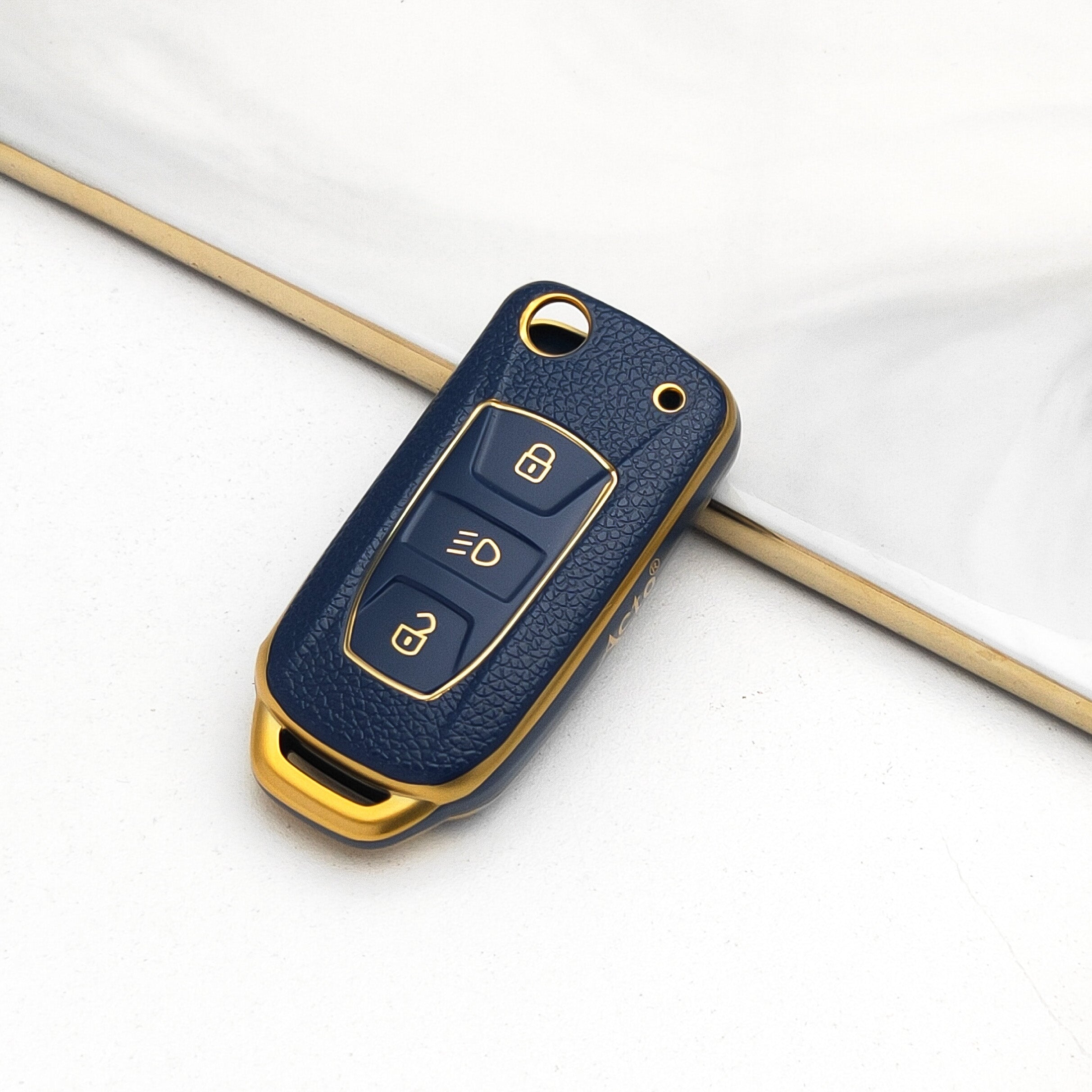 Acto Car Key Cover TPU Leather Grain For TATA Bolt