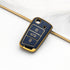 Acto Car Key Cover TPU Leather Grain With Key Chain For Skoda Passat