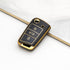 Acto Car Key Cover TPU Leather Grain With Key Chain For Skoda Passat
