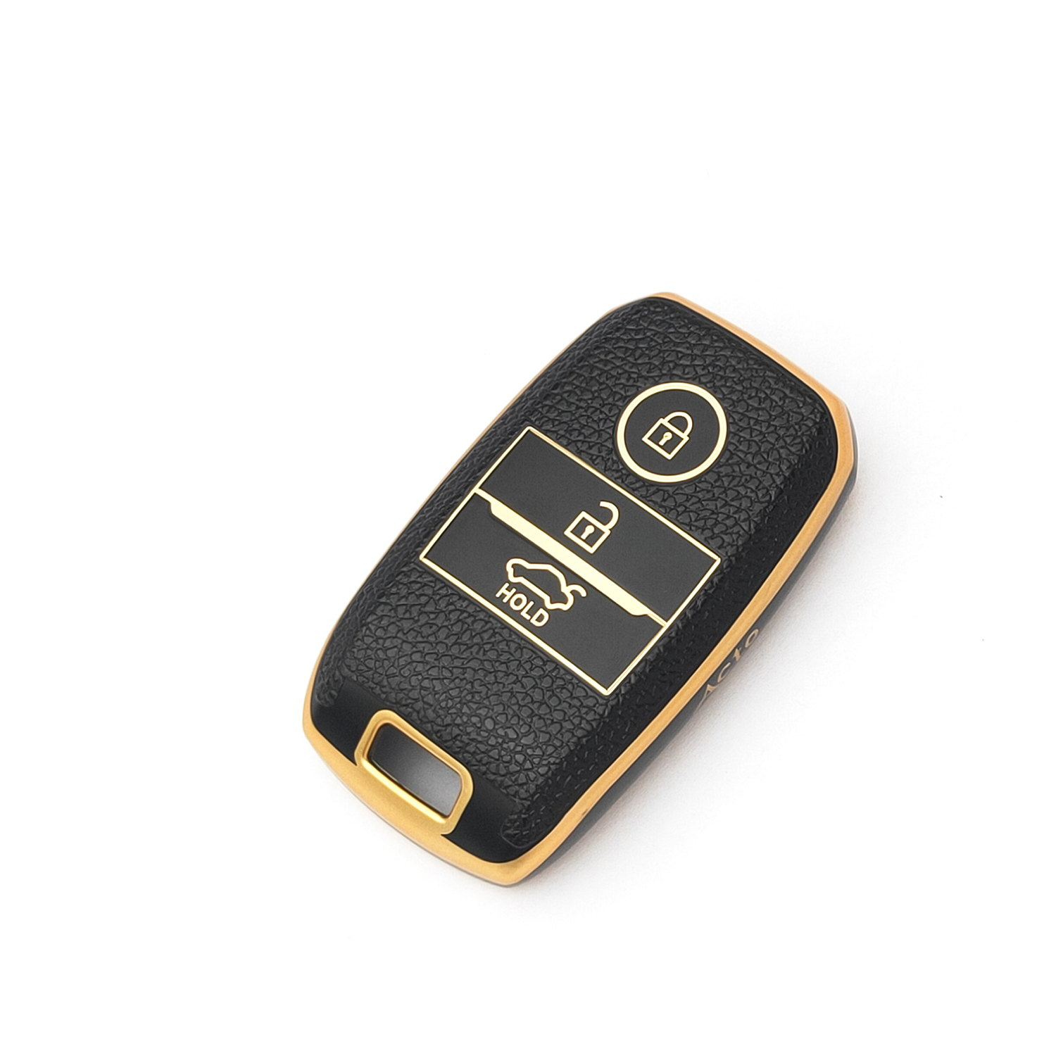 Acto Car Key Cover TPU Leather Grain With Key Chain For Kia Carens