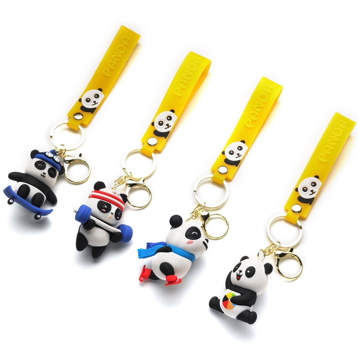 3D PVC Cartoon Keychain Panda