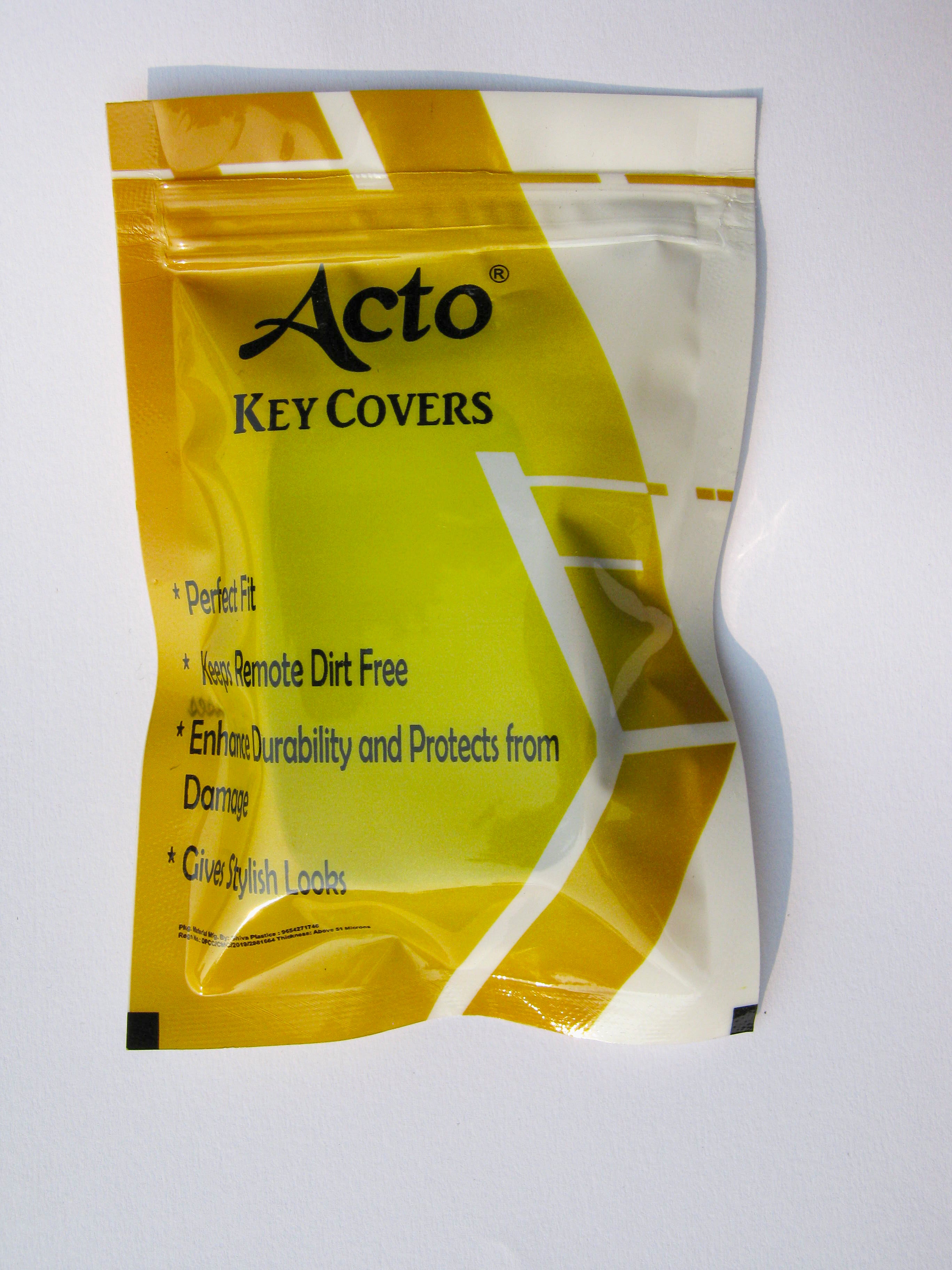 Acto TPU Gold Series Car Key Cover With TPU Gold Key Chain For Mercedes S-Classs