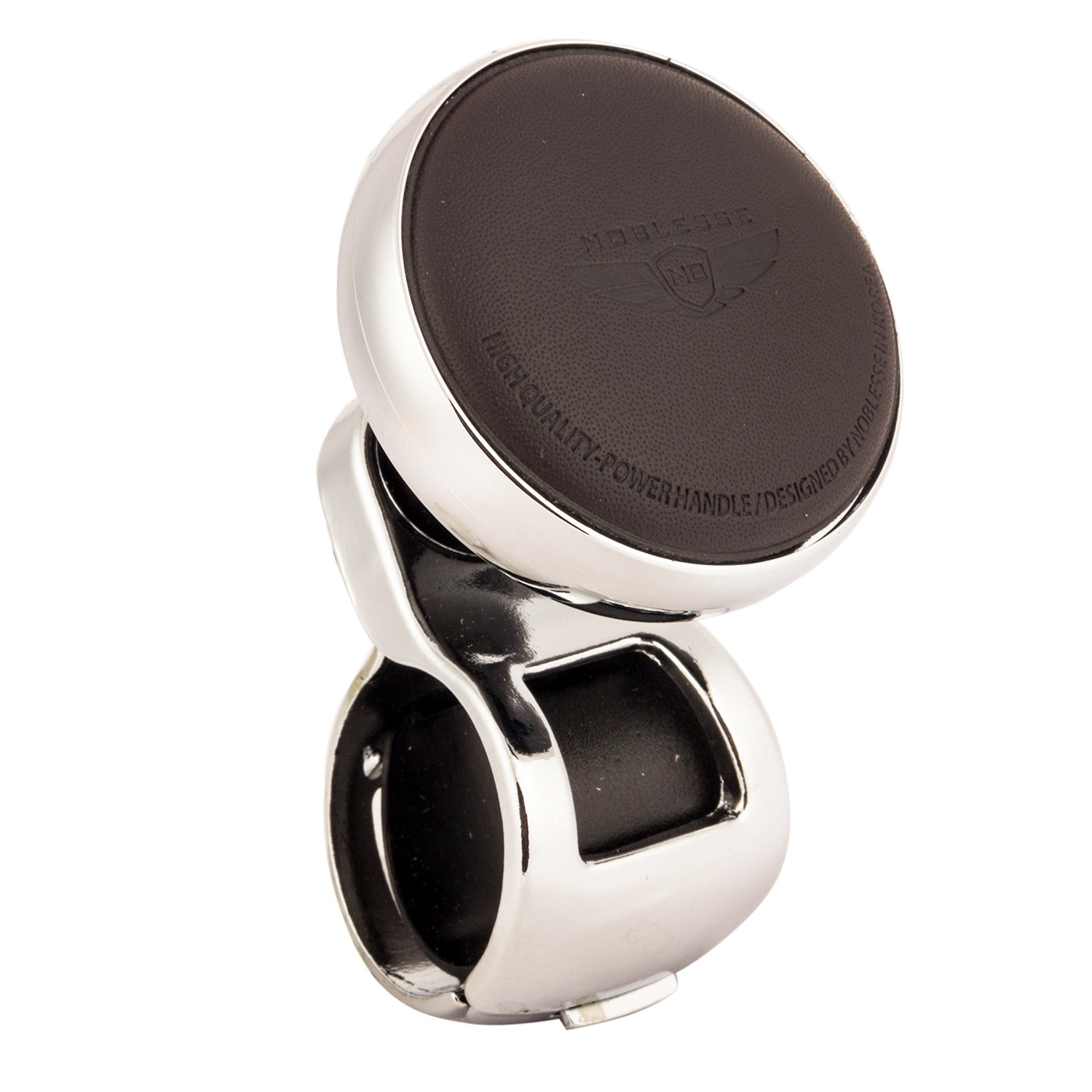 Noblesse Leather Power Handle Steering Knob Designed In Black