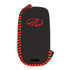 ACTO Leather key cover in Black color With Red Stitches with key chain Compatible With Mahindra Bolero 3 Button
