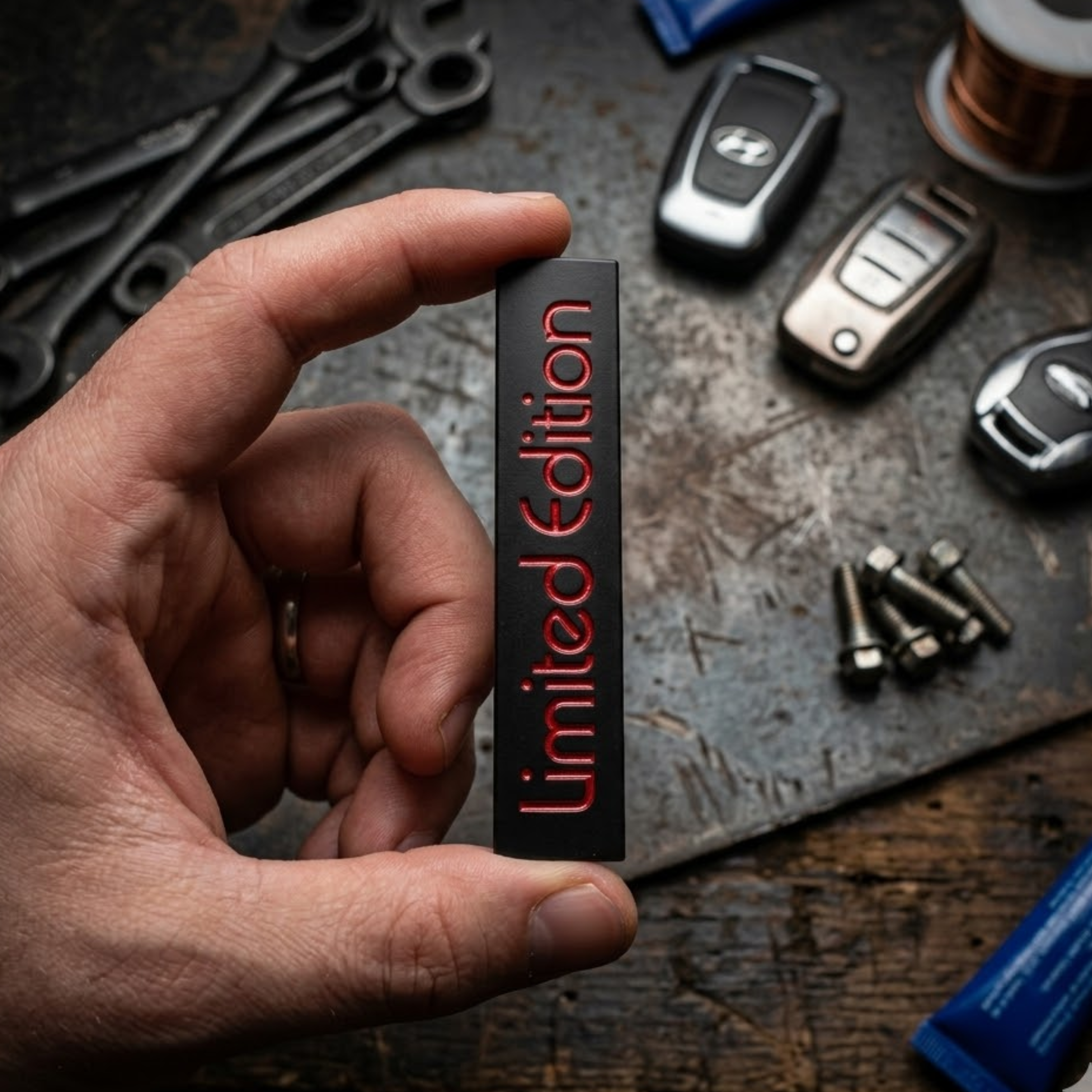 Carsonify 3D Metal Limited Edition Car Badge Emblem Sticker | Premium Aluminum Alloy Chrome Limited Edition Logo Decal | Self-Adhesive Metallic Badge for Car, Bike & SUV Exterior | Stylish Auto Decoration Accessory