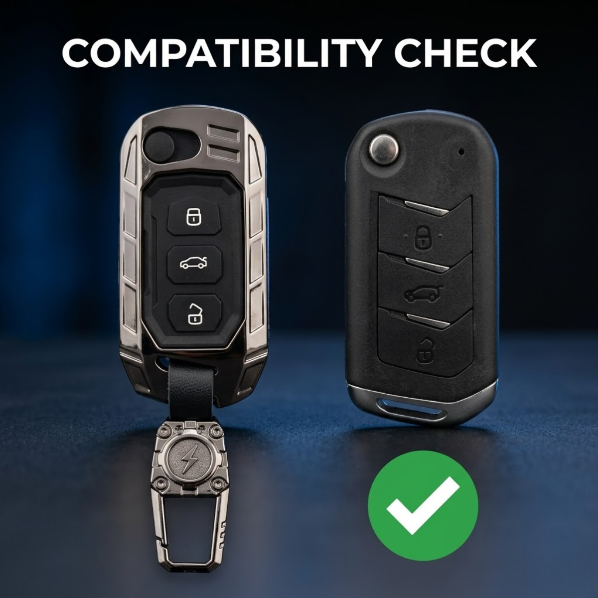 Acto Car Key Cover Transformer Series Compatible for Mahindra Thar, Thar Roxx, Bolero, Marazzo, Scorpio, TUV300, XUV700, 3XO (3 Button Flip Key) | 360° Protection | Stylish Key Case with Keychain | Pack of 1