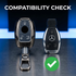 Acto Metal Sapphire Key Cover & Key Chain Compatible with Mercedes‑Benz C‑Class, M‑Class, S‑Class & GL‑Class | Premium Metal Smart Key Case | Glow in the Night Buttons | 360° Protection | Luxury Car Key Protector | Pack of 1 Set