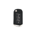 Acto Car Key Cover TPU Leather Grain With Key Chain For Mahindra Bolero 2020+