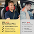 Acto Premium Car Neck Rest Cushion Kaju | Ergonomic Memory Foam Headrest Pillow | Soft Quilted Design | Neck & Cervical Support for Long Drives | Universal Fit for All Cars