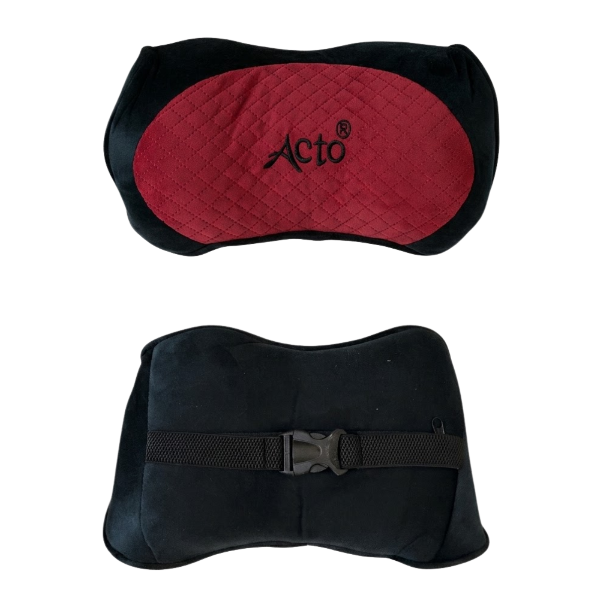 Acto Premium Car Neck Rest Cushion Kaju | Ergonomic Memory Foam Headrest Pillow | Soft Quilted Design | Neck & Cervical Support for Long Drives | Universal Fit for All Cars