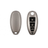 Acto Chromium Gun Series Car Key Cover Compatible with Maruti Suzuki Baleno, Ciaz, Ignis, S-Cross, Brezza 3 Button Smart Key | Premium Chrome Finish Hard Case | 360° Protection | Scratch Resistant | Keychain Included (Pack of 1)