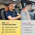 Acto Premium Car Neck Rest Cushion Kaju | Ergonomic Memory Foam Headrest Pillow | Soft Quilted Design | Neck & Cervical Support for Long Drives | Universal Fit for All Cars