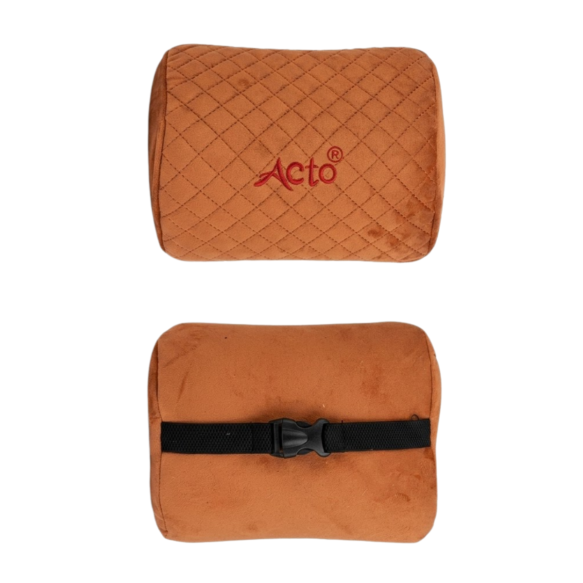 Acto Premium Car Neck Rest Comfy Cushion for Seat Headrest | Ergonomic Memory Foam Neck Support Pillow | Soft Quilted Comfort Design | Reduces Neck Pain for Long Drives | Universal Fit for All Cars
