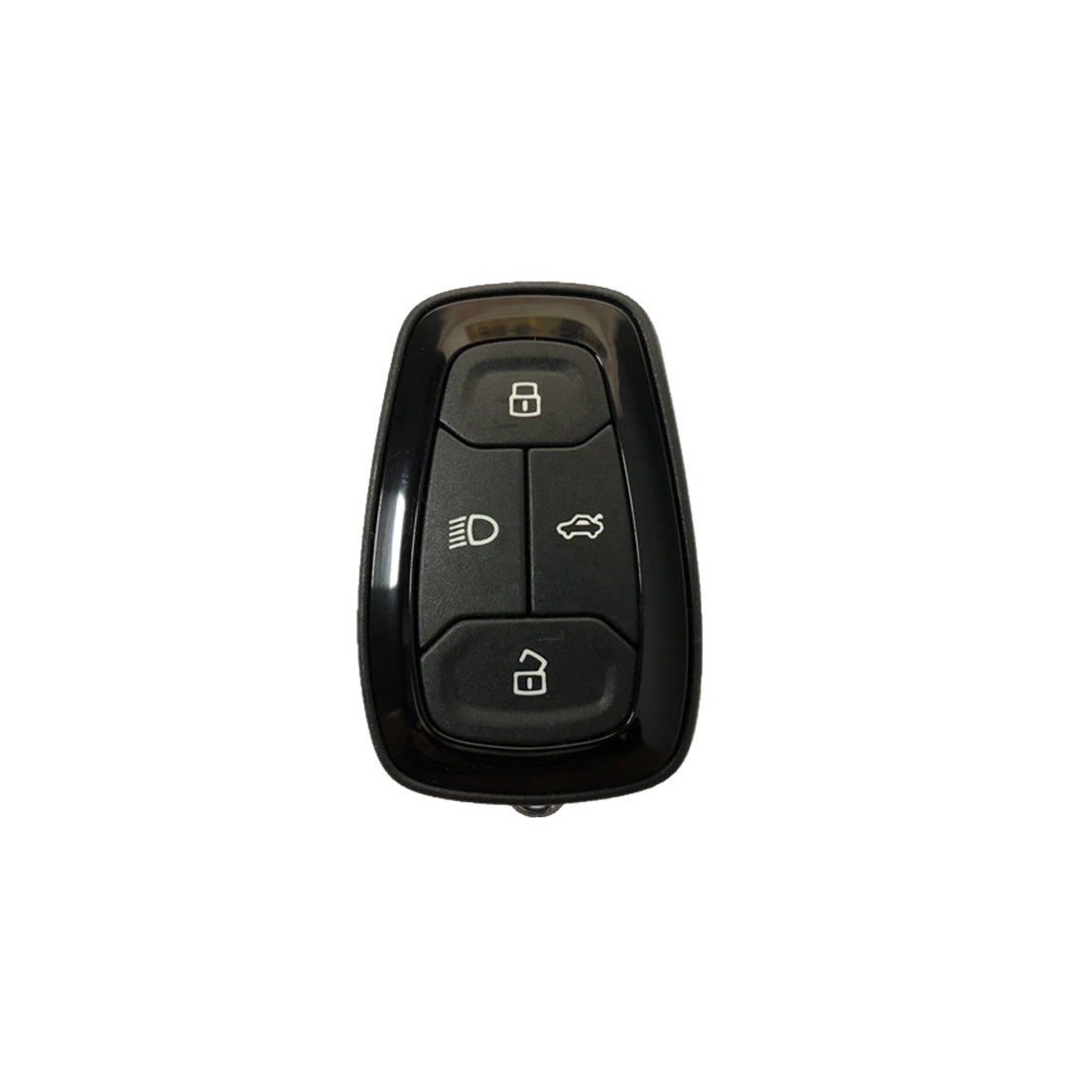 Acto Premium Metal + Leather Key Cover with Wood Grain Finish Compatible with Tata Altroz/ Harrier/ Nexon 4 Button Smart Key Cover Pack of 1 Set