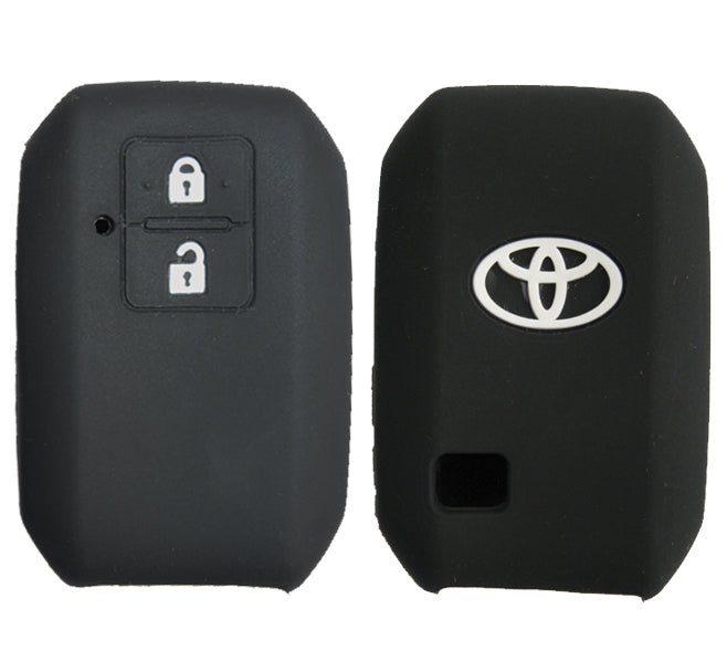 ACTO Silicone Black Key Cover Compatible with Toyota Glanza | Hyryder | Urban Cruiser 2 Button Smart Key Cover in Black Color Pack of 1 Pcs