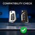 Acto Car Key Cover Chromium Series Compatible with Toyota Corolla Altis, Innova Crysta 3 Button Flip Key | Premium Chrome Finish Hard Case | 360° Protection | Scratch Resistant Key Cover with Keychain | Pack of 1