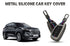 Acto Car Key Cover Metal Silicone Compatible with Hyundai Tucson