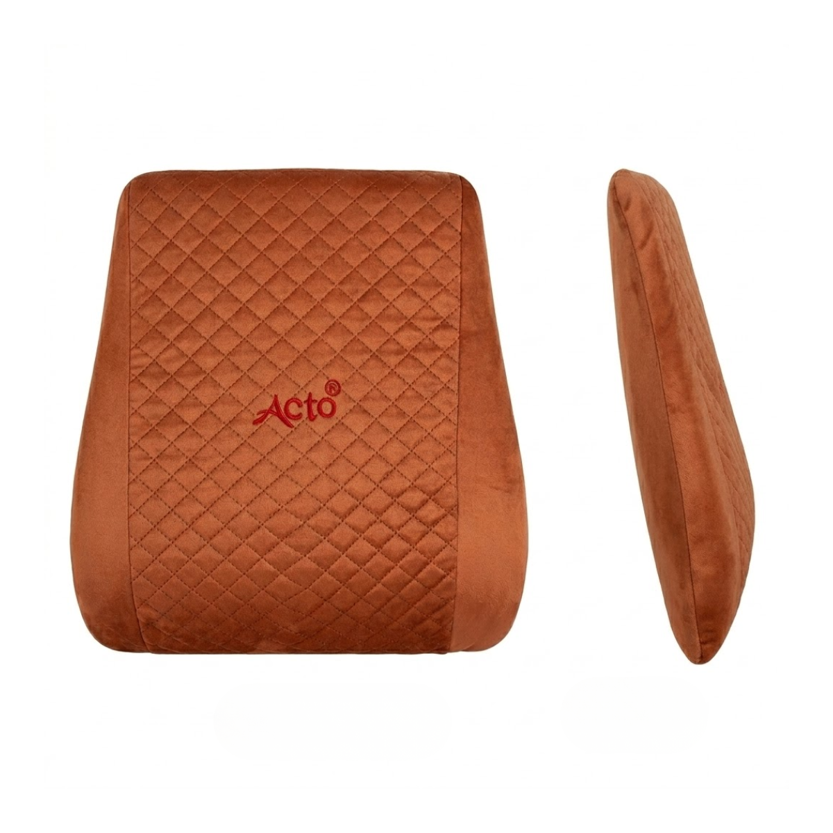 Acto Car Back Rest Proton Cushion for Driving | Memory Foam Lumbar Support Pillow | Orthopedic Back Support for Car Seat & Office Chair