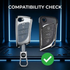 Acto Metal Sapphire Key Cover & Key Chain Compatible with Xhorse Duplicate Smart Key | Premium Zinc Alloy Case | Glow-in-the-Dark Buttons | 360° Full Protection | Pack of 1