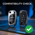 Acto Car Key Cover Chromium Series Compatible with Xhorse DF Model Universal Remote Flip Key (3 Button) | Premium Chrome Finish Hard Case | 360° Protection | Scratch Resistant Key Cover with Keychain | Pack of 1