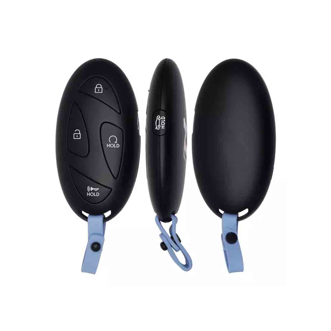 ACTO PU Leather Key Cover with Leather Key Chain Compatible with Hyundai Venue 2025+ 4 Button Smart Key Pack of 1 Pcs