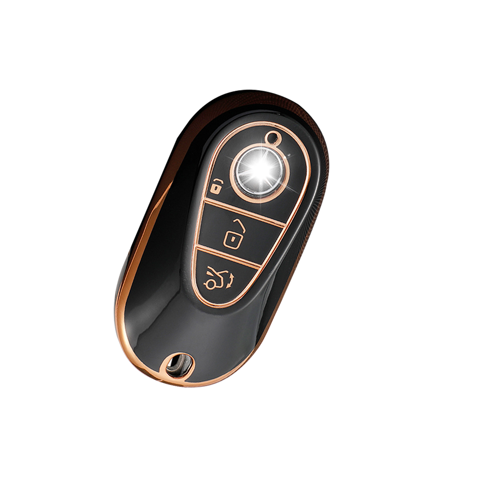 Acto TPU Gold Series Car Key Cover For Mercedes S-Class