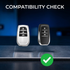 Acto Car Key Cover Chromium Series Compatible with Toyota Fortuner, Innova Crysta 3 Button Smart Key | Premium Chrome Finish Hard Case | 360° Protection | Scratch Resistant Key Cover with Keychain | Pack of 1