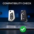 Acto Car Key Cover Chromium Series Compatible with Toyota Corolla Altis, Innova Crysta 2 Button Flip Key | Premium Chrome Finish Hard Case | 360° Protection | Scratch Resistant Key Cover with Keychain | Pack of 1