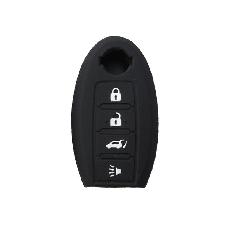 silicon-car-key-cover-nissan-micra-4button-black