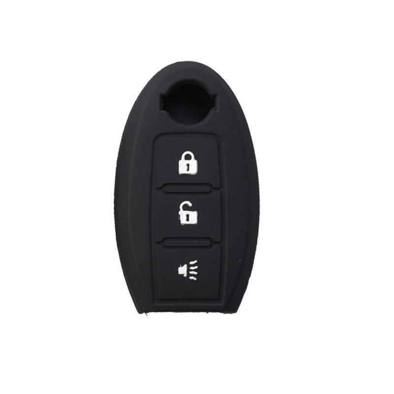 silicon-car-key-cover-nissan-sunny-3button-black