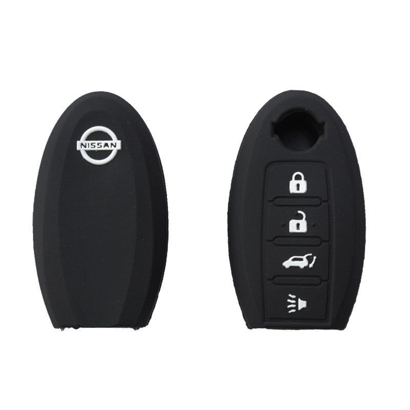 silicon-car-key-cover-nissan-micra-4button-black