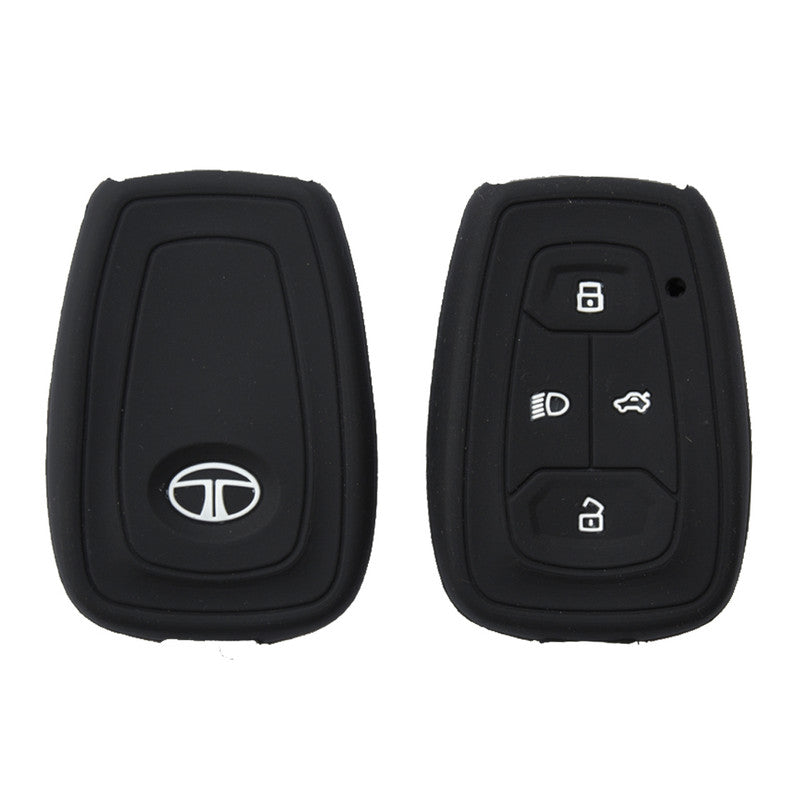 silicon-car-key-cover-tata-nexon-black