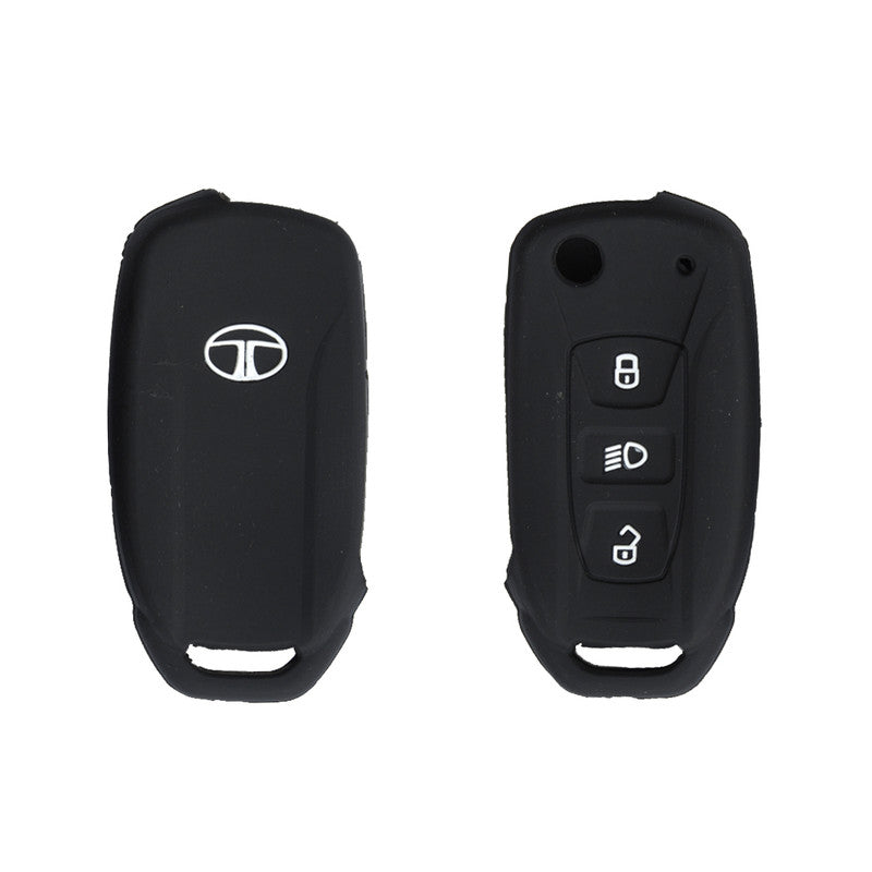 silicon-car-key-cover-tata-nixon-black