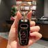 Acto TPU Gold Series Car Key Cover With Diamond Key Ring For Audi Q7