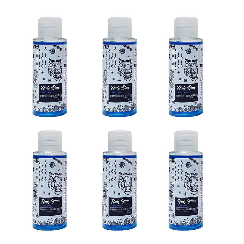Hals-Blue-Windscreen-Washer-Fluid-(50ml-Each-Pack-of-6)-300ml-Car-cleaning-Car-care-Dust-Remove-Interior-and-Exterior-Cleaning